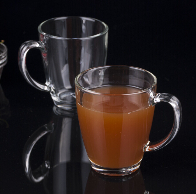 Wholesale promotion coffee cup glass coffee mug glass tea cup with handle