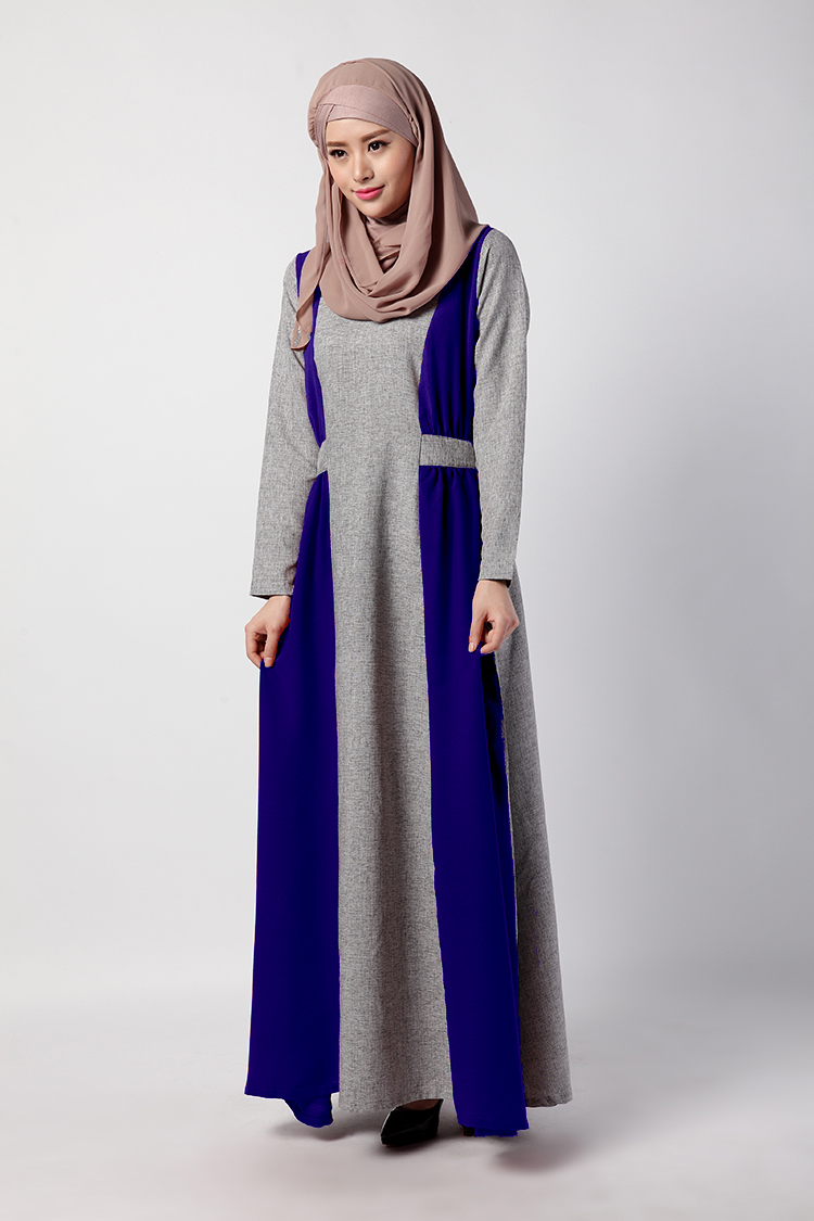 最新设计便宜的伊斯兰迪拜长袖穆斯林服装迪拜 abaya