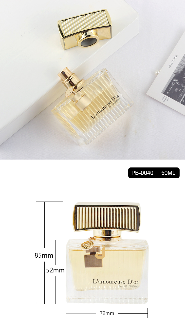 The Factory Directly Sells 50Ml Clear Glass Perfume Bottle, Bottle