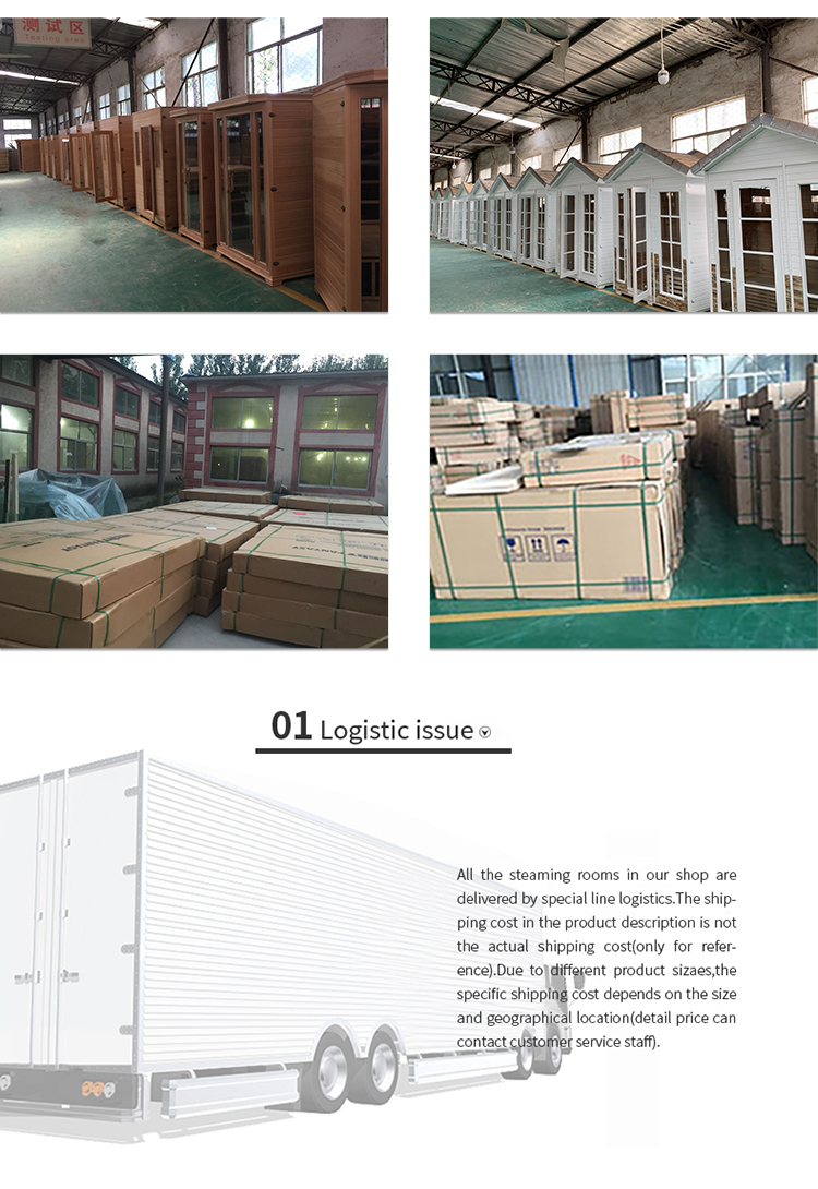 3 person outdoor traditional steam sauna room