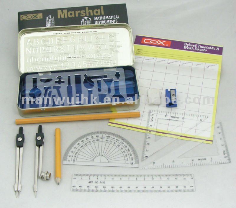 A5003-13 Marshal Brand 13pcs Mathematical Set
