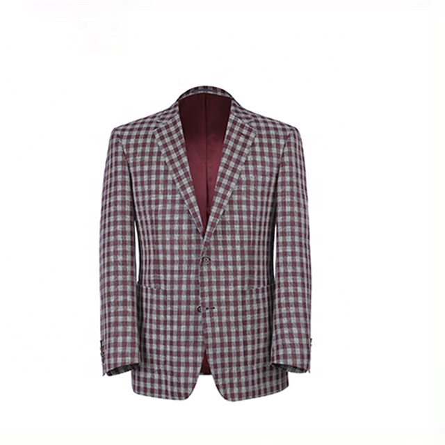 Abetteric Womens Plaid Double Button BF Style Blazer 2-Piece Suits Set