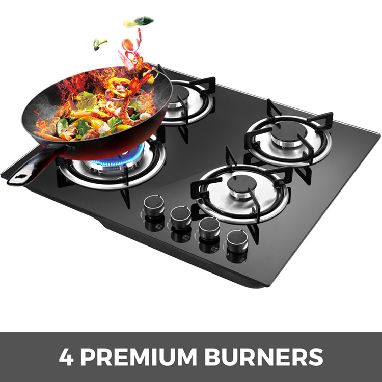 Tempered Glass  Cooker Part 4 burner Digital Gas Stove cheap price
