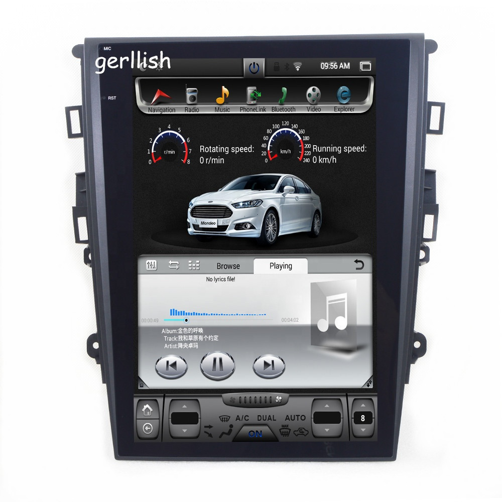 Tesla стиль Автомобильный gps навигация android dvd-плеер для Ford Mondeo/Fusion 2013-2019