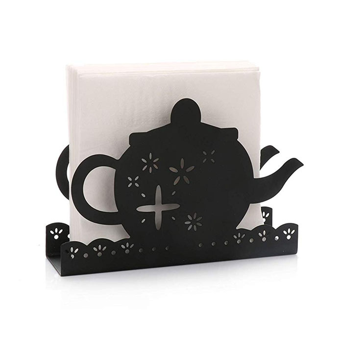 Table Napkin Holder Black Metal Modern Home Kitchen Decor Free Standing Table Napkin Holder