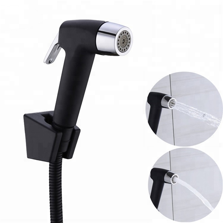 Черный ручной распылитель для подгузников, биде, душевой распылитель, двухфункциональный спрей, душ, набор для душа Jet 304, душ из нержавеющей стали с шлангом