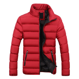 2019 New Style Winter Mens Stand Collar Solid Color 5XL Thicken Leisure Down Cotton Coat High Quality Can Custom Logo