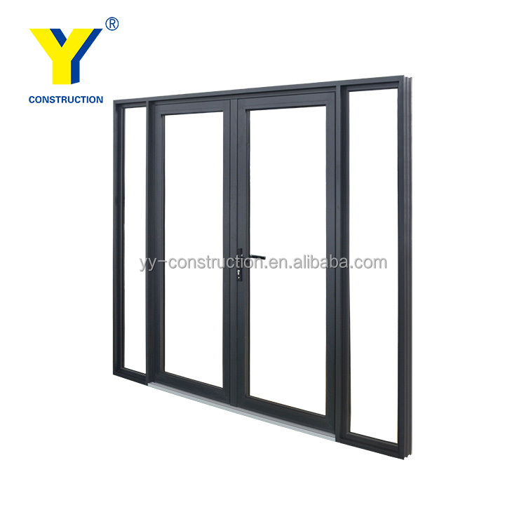 Au standar aluminium pintu dan jendela kantor | pintu masuk pintu kaca | digunakan pintu eksterior untuk dijual-digunakan eksterior Perancis pintu