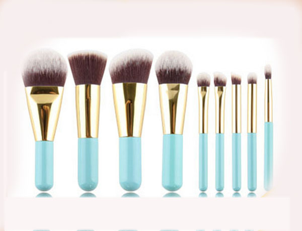 Best Quality 9pcs Premium Synthetic Kabuki Makeup Brush Set Professional Cosmetic Foundation Blending Brushes