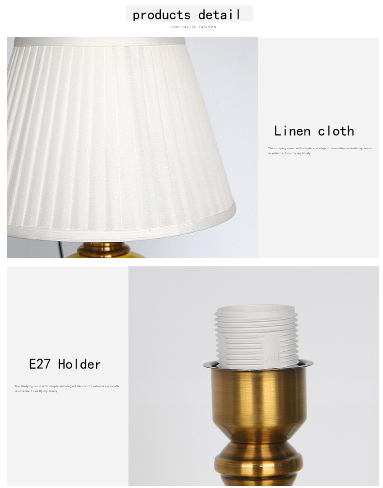 Jingdezhen design table lamp for bedside  classic  ceramic table light with yellow orange for decor in living room E27 holder
