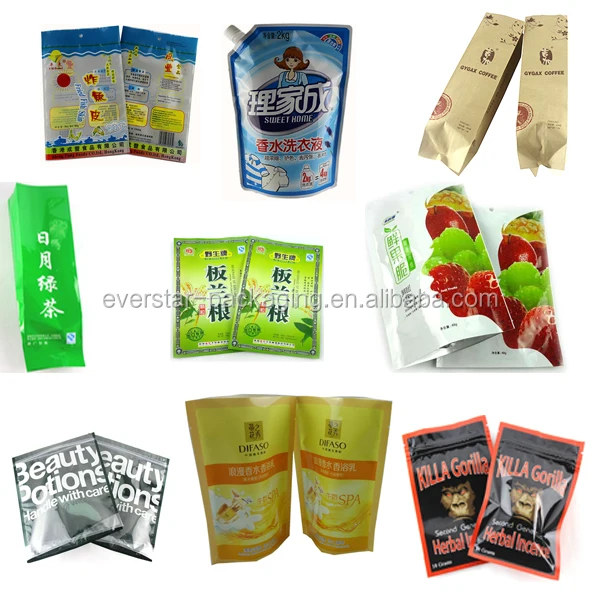 Popular Customized Biodegradable stand up pouch food packaging bag with zipper
