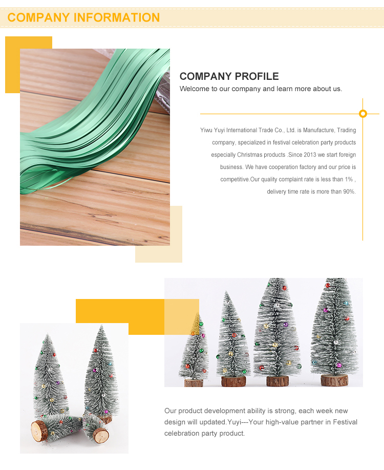 Customizable romantic holiday gift pine needle desktop white point Christmas tree