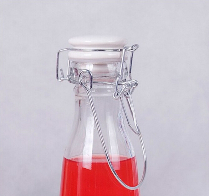 Wholesale 100ml Glass milk bottle 3oz with plastic lid