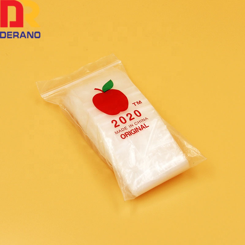 2020 LDPE Apple Mini Zip lock Baggies