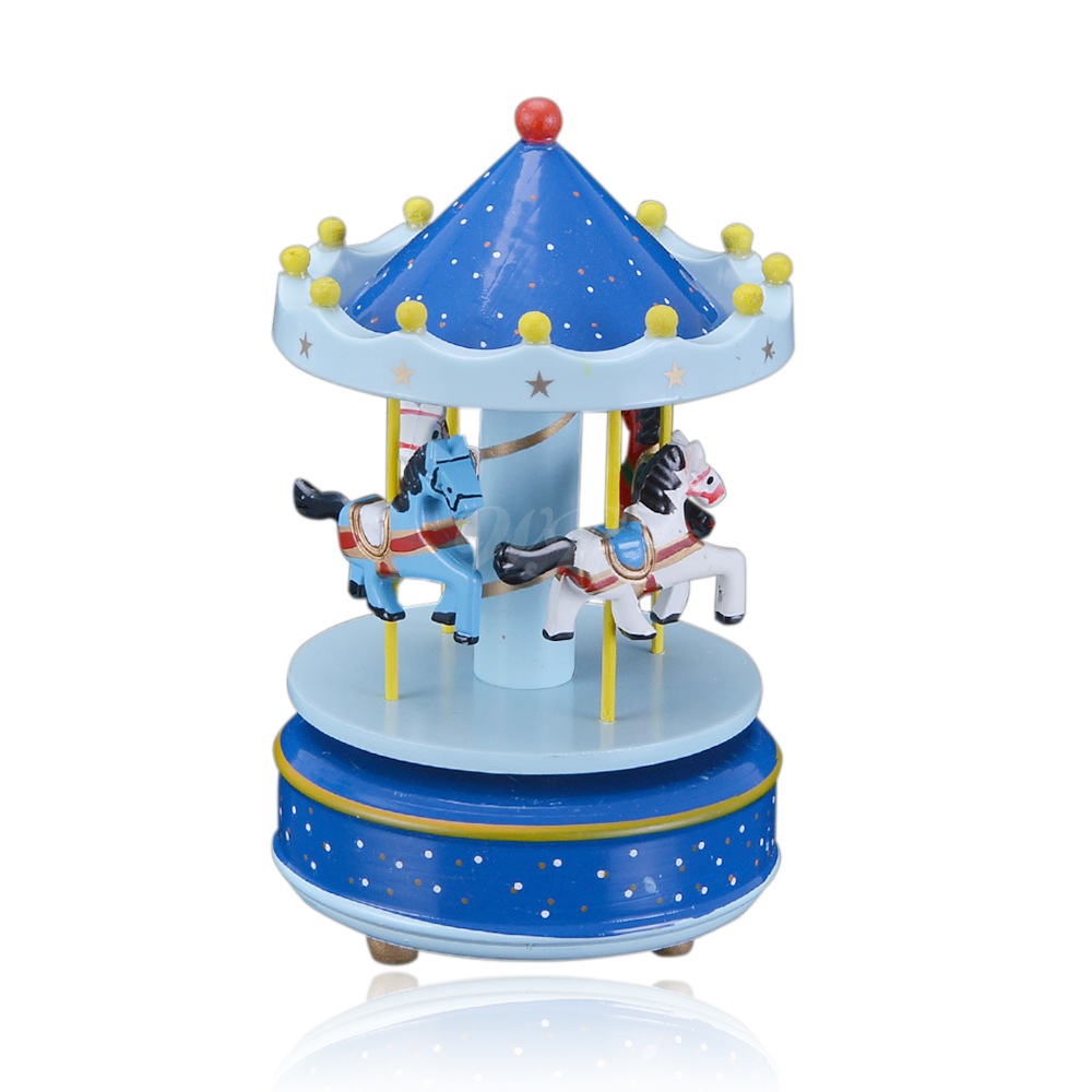 China Factory Custom Song Baby Music Toy Wooden Box Birthday Gift Toys Design Carousel Horse Music Box