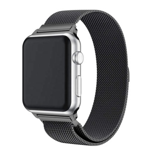 38mm 40mm 42mm 44mm Black Watchband Milanese Loop Band For Apple Watch