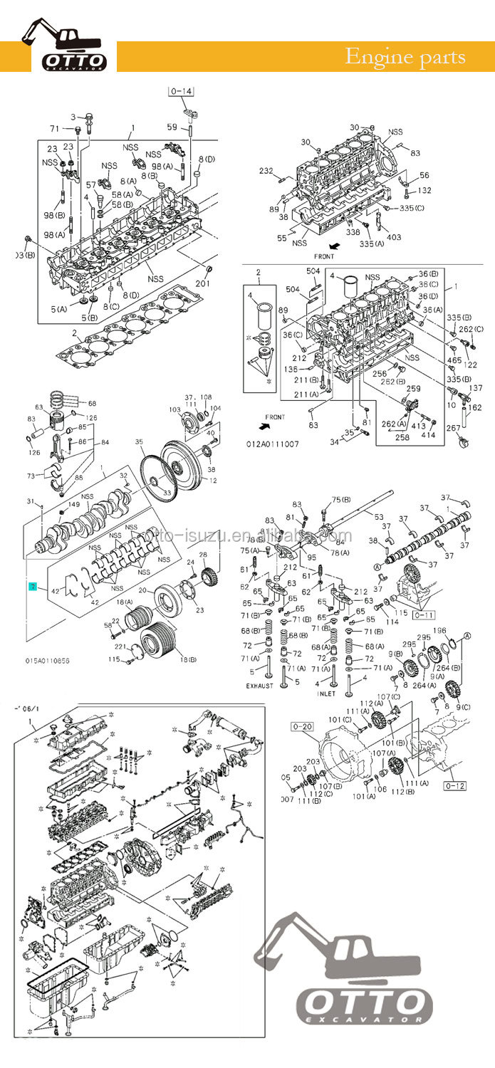 ZX330 6HK1 Nozzle Sleeve Gasket - 8976049160/8980041870