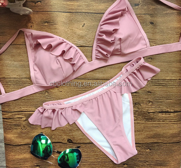 Hot Sale High quality Sexy Sold Ruffled Bikini