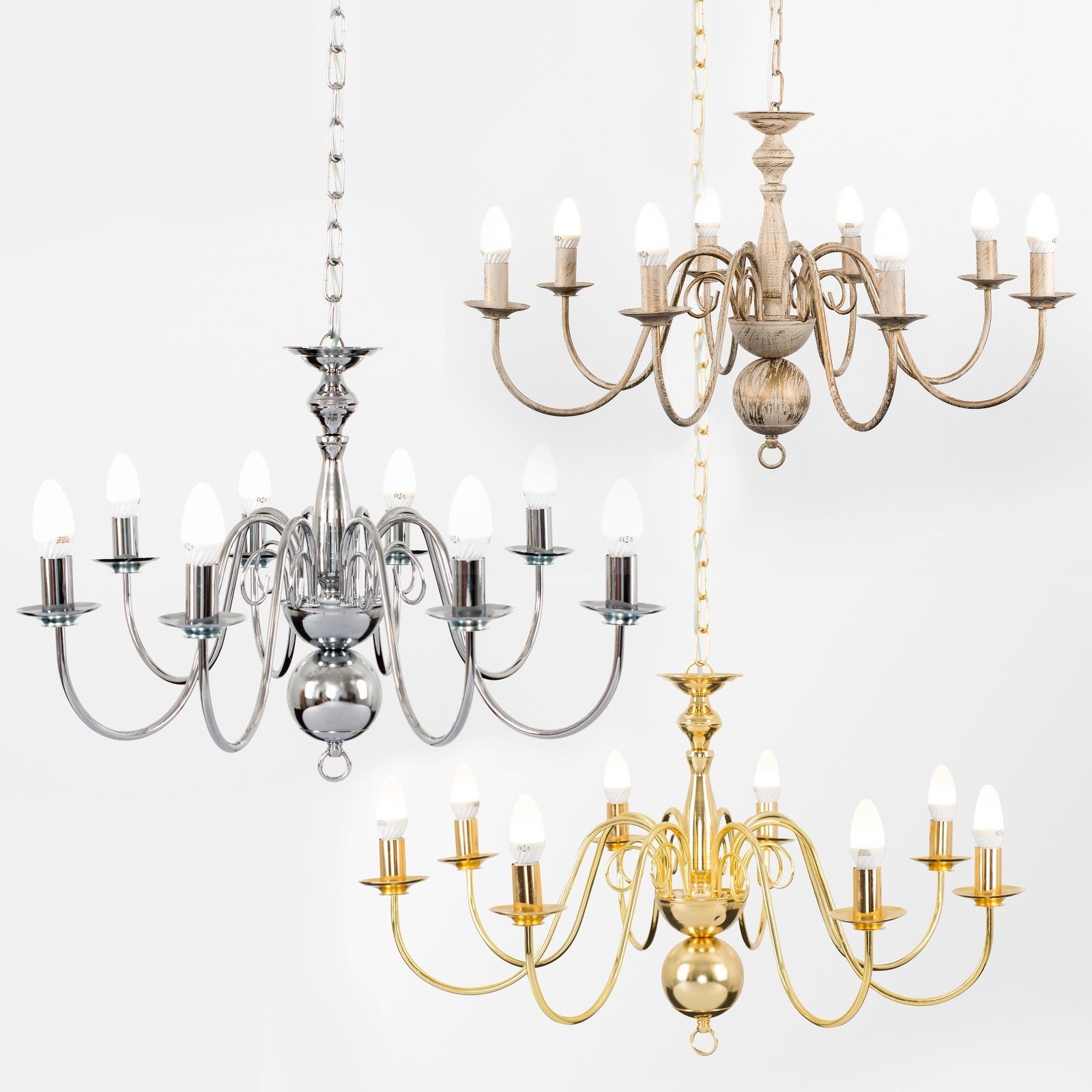 European chandelier iron black candle pendant lamps LED Indoor chandelier