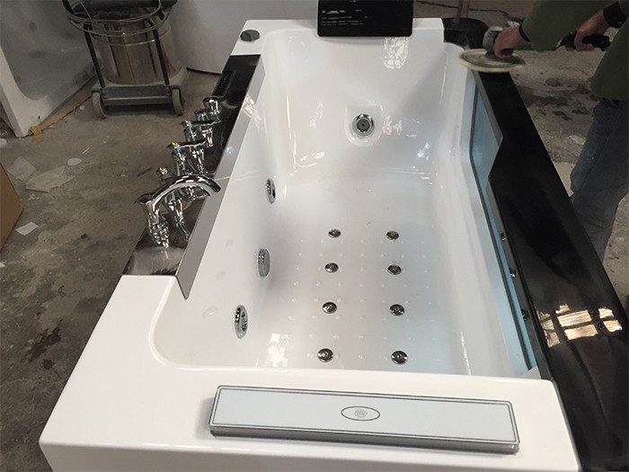 Glass Front 7 Color Air Lights Jetted Bathroom Freestanding  Acrylic Massage Whirlpool Bathtubs