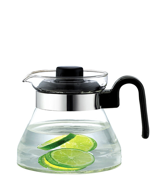 Haonai 700ml pot glass water pot glass water pot with plastic handle for home usage