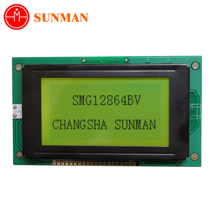 1Pcs ST7920 5V 12864 128X64 Dots Graphic Lcd Yellow Green Backlight zb