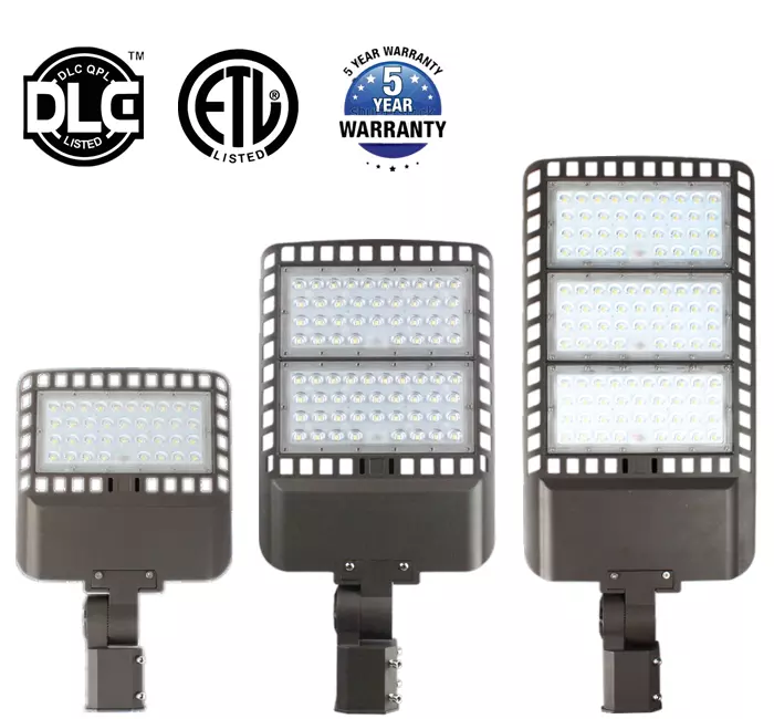 5years warranty DLC ETL cETL 100W 150W 200W 300W 130lm/w Outdoor LED shoebox Area Street Lights