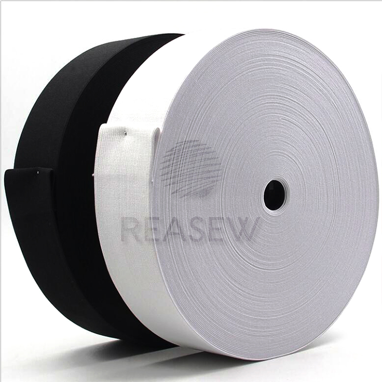 3mm 5mm 7mm 9mm amplia cinturilla elástica plana Negro O Blanco Alta Calidad Por Metro