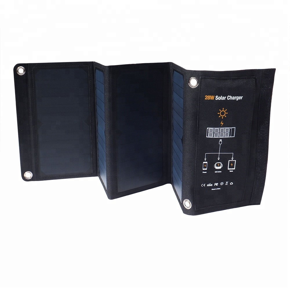 JWN-010, 3 порта USB, 28 Вт, солнечное зарядное устройство, складное, водонепроницаемое, для улицы, солнечное зарядное устройство с солнечной панелью для мобильного телефона