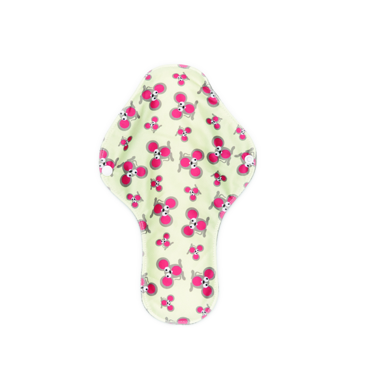 Из водонепроницаемого материала с принтом использования в ночное время для женщин многоразовые крыло гигиенические прокладки в 5 слоев бамбуковый уголь многоразовые менструального колодки