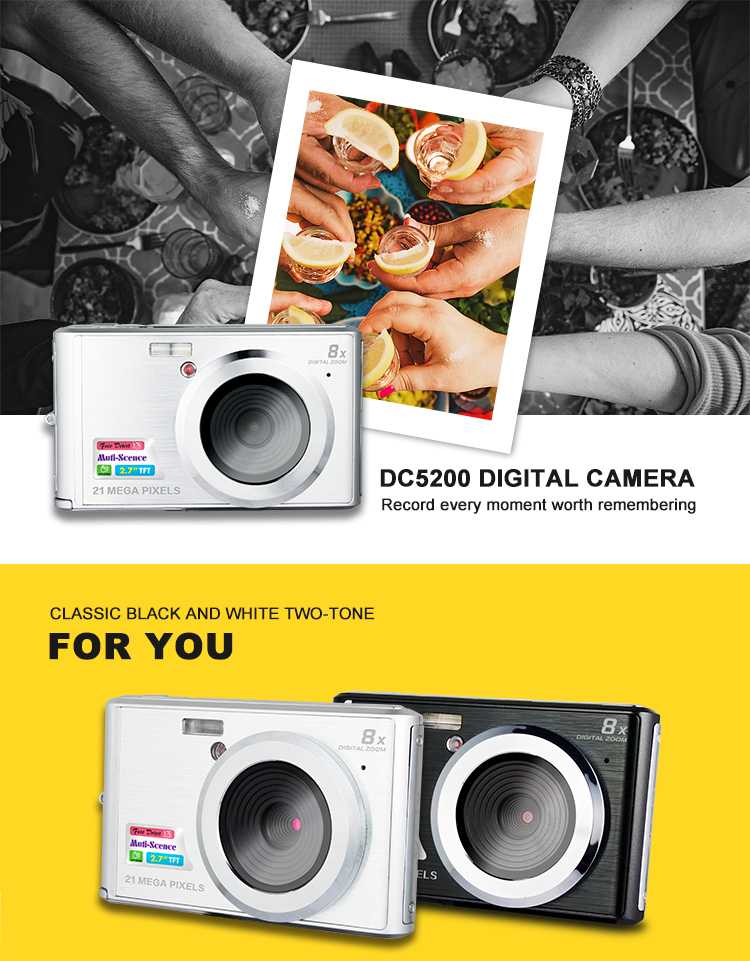 Cheap Digital Photo Camera OEM 2.4 Inch Professional Compact Camera With Smile Catch