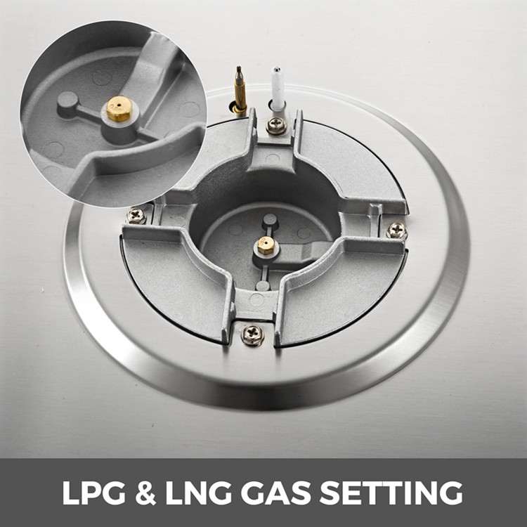 High quality Home kitchen appliances built in 5 burner stainless steel cook-top Gas stove