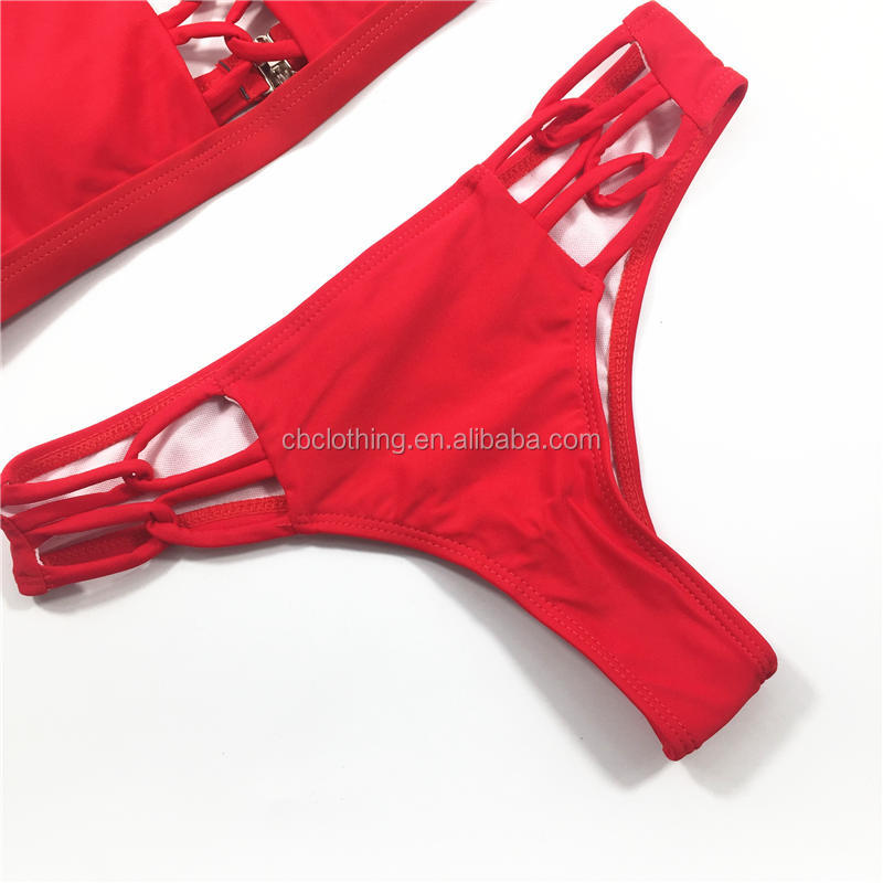 Fashion Sexy Red Halved belt young girl bikini swimwear