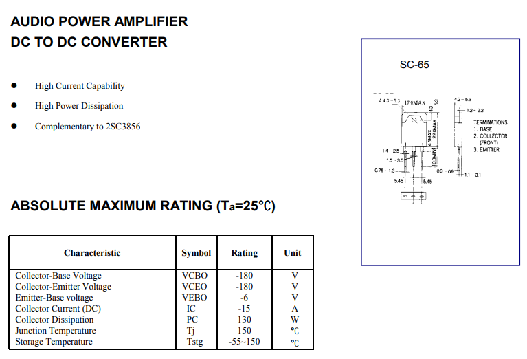 Transistor 2sc3856 2sa1492 - Precio De Par | Cuotas Sin Interés - Foto 9