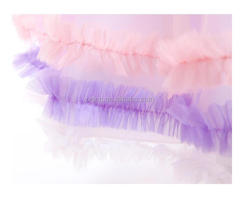 Girls Unicorn Dress Children Summer Birthday Party Net Yarn PengPeng Princess Dress