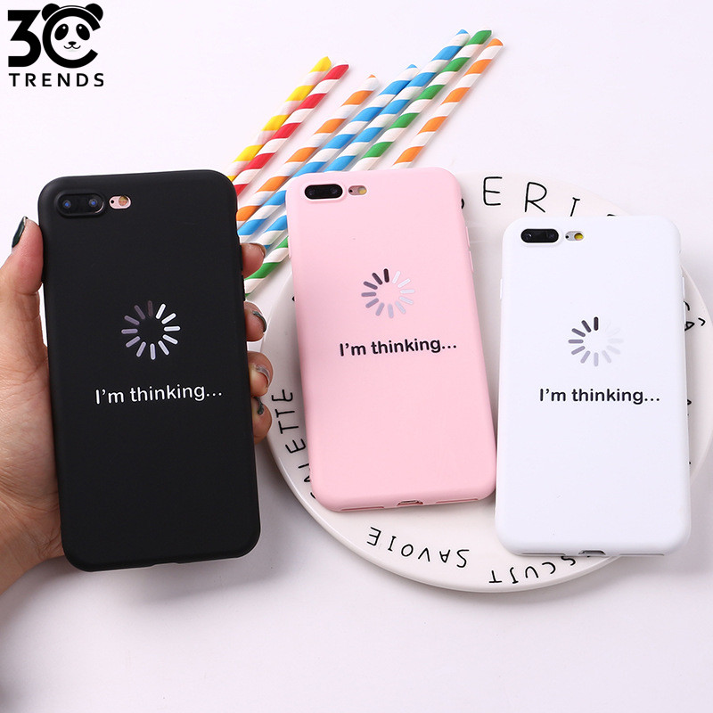 Candy Colorletter Print Phone Case for iPhone X 6 6s 7 8 Plus XR XS Max Cactus Plants Fashion Soft TPU Rubber Silicon Cover Capa