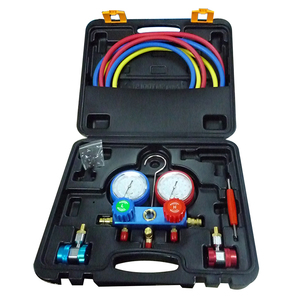 ACTECmax auto air conditioner manifold gauge for R12,R22,R134a ,R404,R502 ,Refrigeration Manifold Gauge Brass
