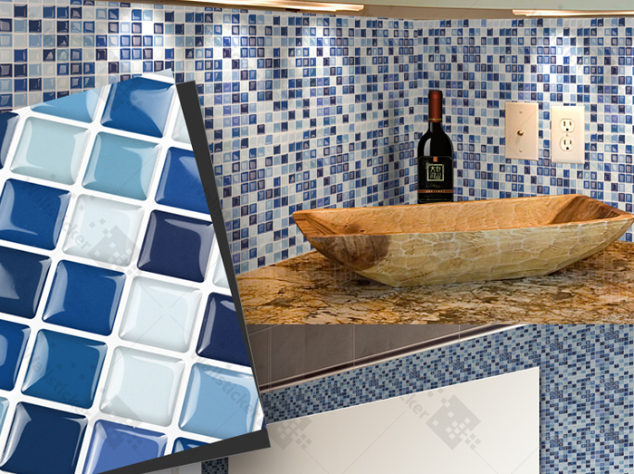 3D smart sticker self adhesive wall paper for wall decoration