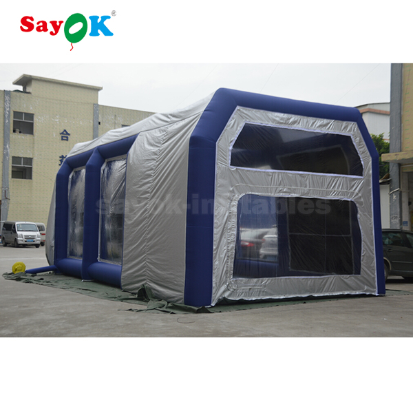 8x4x3m Gonflable Cabine De Pulv/érisation Tente Cabine De Pulv/érisation Tente Tente De Lair Tente Camping Tente De Pulv/érisation Cabine avec 2 Ventilateurs