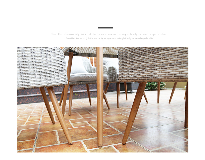 High quality garden outdoor patio furniture wicker patio chair set balcony pool patio sofa set table chair coffee salon bar