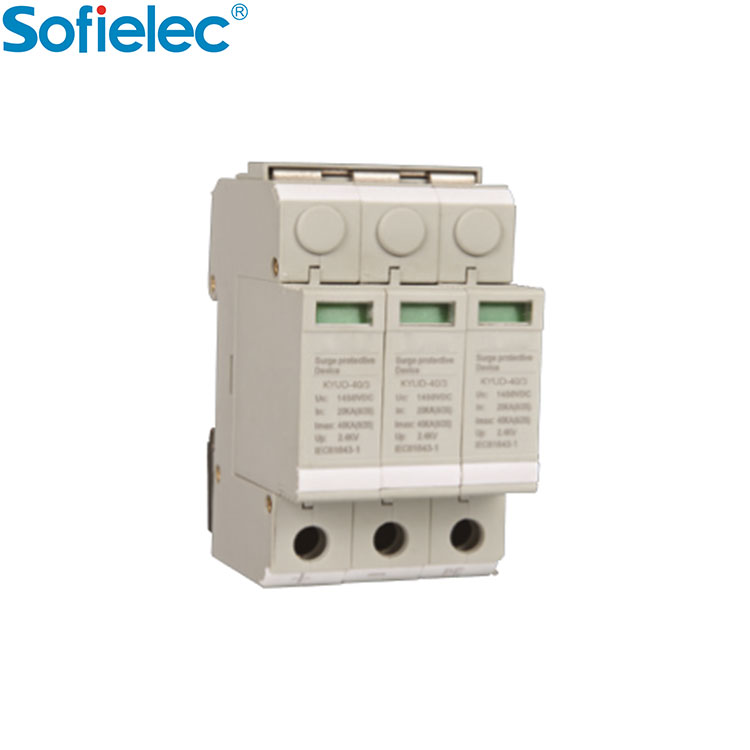 Fabricação 1000 v sistema de energia solar SFUD-40/3 série PV DC dispositivo de proteção contra surtos
