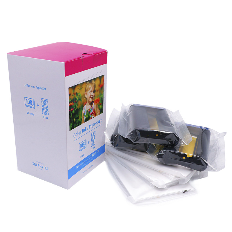 US STOCK KP-108IN Color Ink Paper Set 4/"x6/" for Canon Selphy CP770 CP1000 CP1200