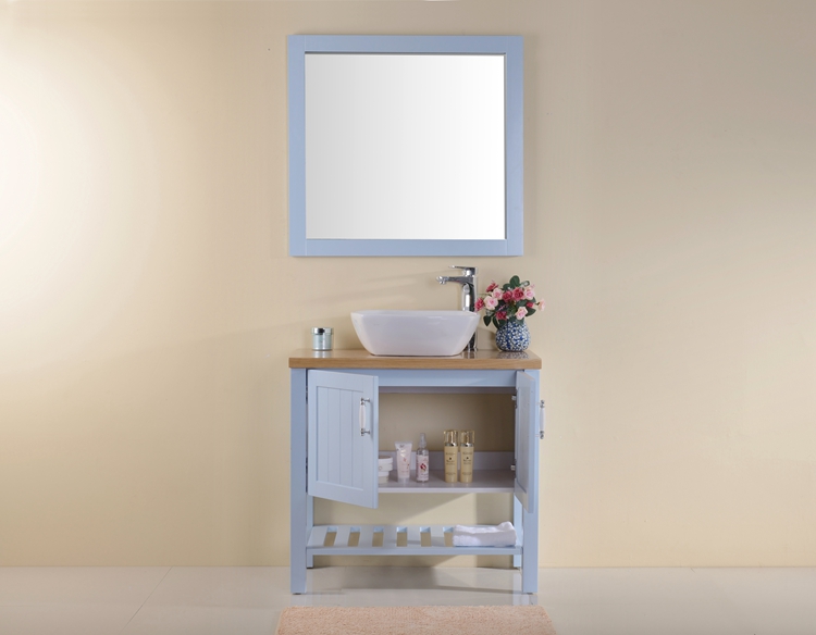 Europe style wash basin Floor Mounted bathroom cabinet with mirror bathroom cabinet