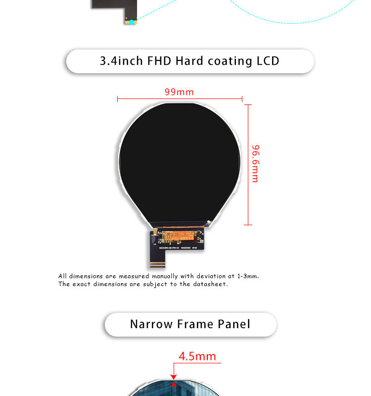Display LCD TFT rotondo da 3.4 pollici Dual 800x800 Wisecoco IPS Screen Circle per Raspberry Pi 3 4b Instruments Meter MIPI 39pin 60HZ 44 Display LCD TFT rotondo da 3.4 pollici Dual 800x800 Wisecoco IPS Screen Circle per Raspberry Pi 3 4b Instruments Meter MIPI 39pin 60HZ 44
