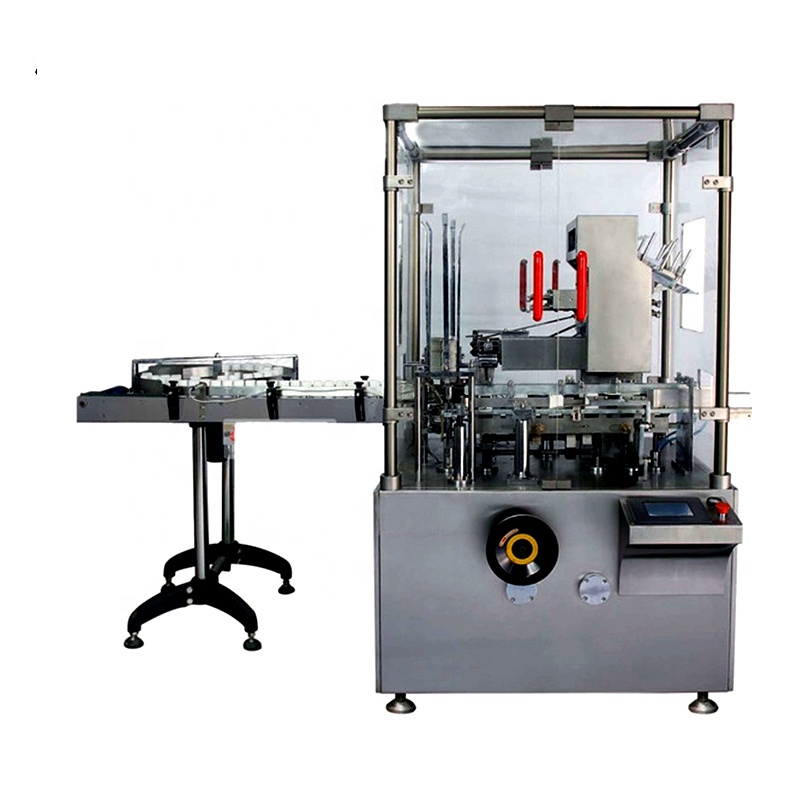 Automatic biscuit packing box cartoning machine