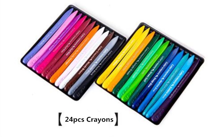 Non-toxic food grade wax plastic colored washable triangle crayons