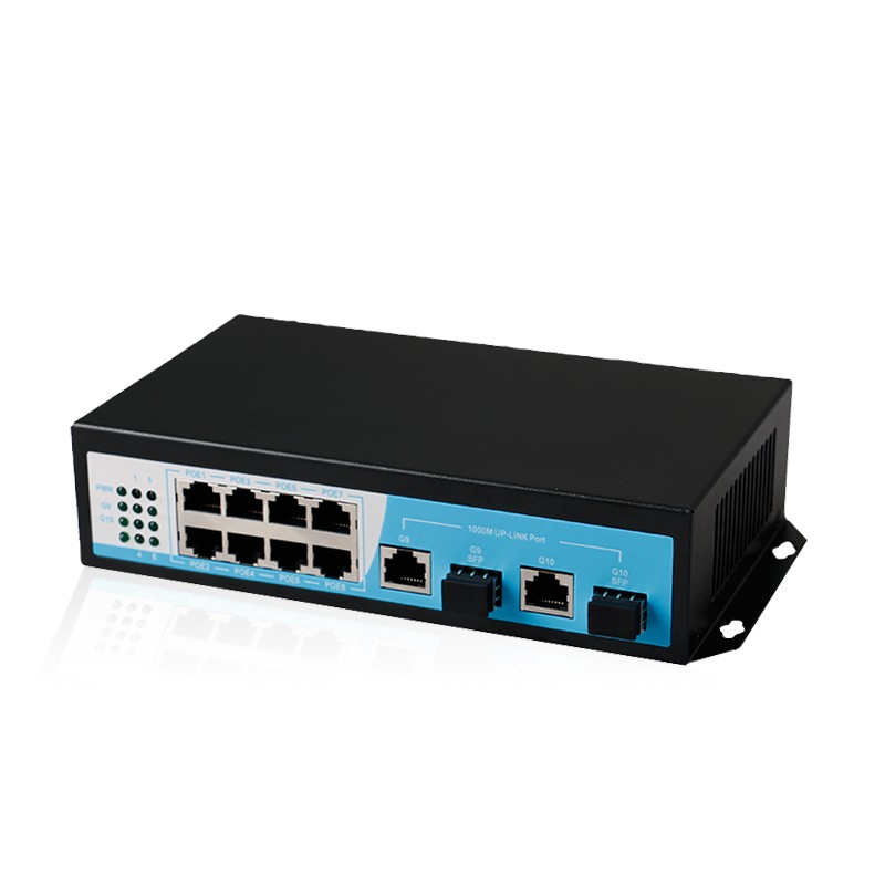 16 Port PoE Switch w// 3 Gigabit Uplink Quiet Fanless Design Max Output 200W