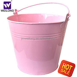 Hot sale Pink Decorative Tin Bucket