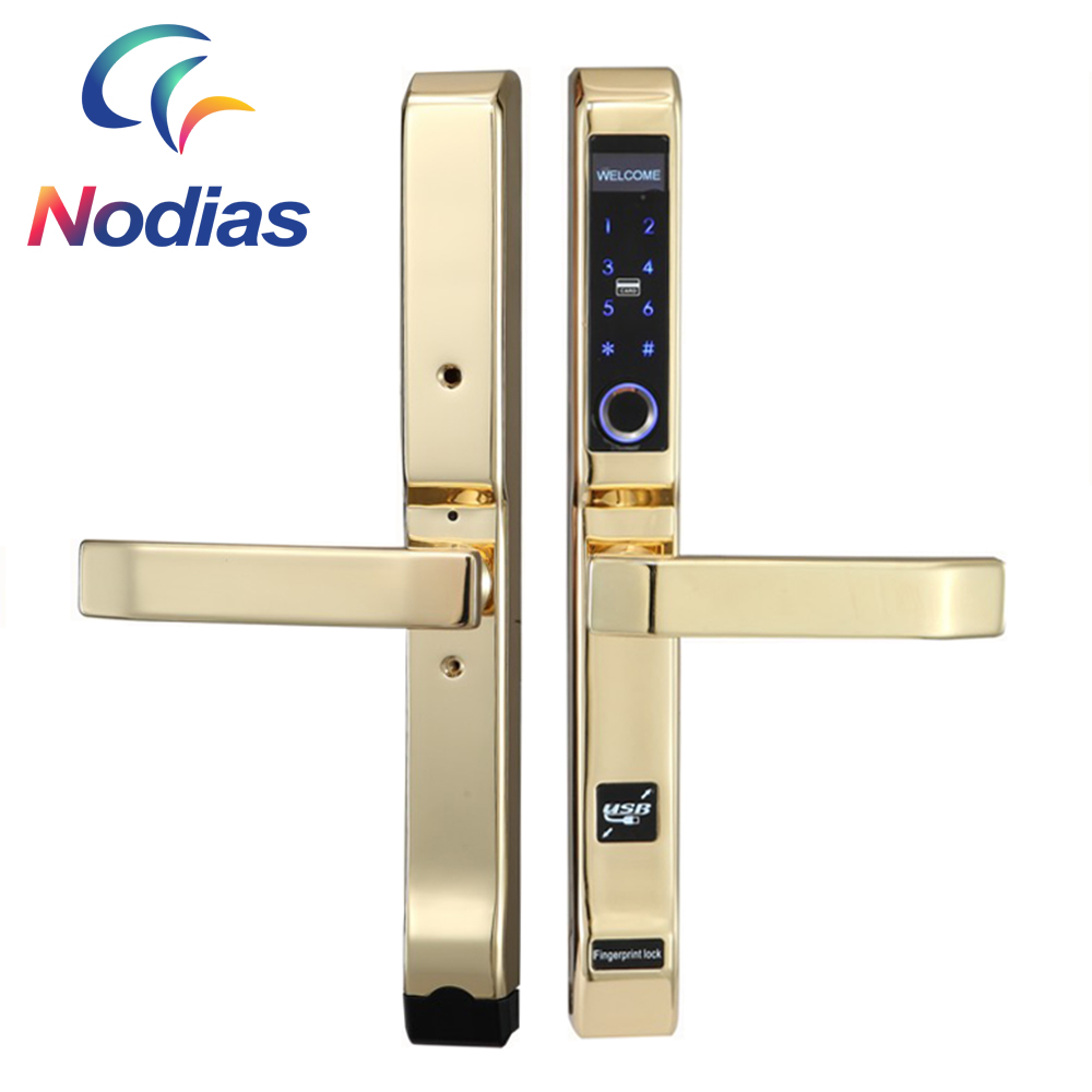 2019 Nodias keyless sliding door locks for swing aluminum door