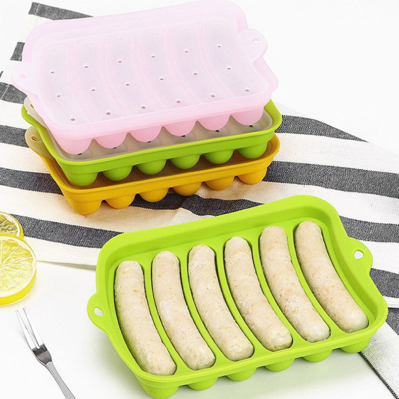 Venda quente Ferramenta Preguiçoso de Cozimento Do Produto Comestível DIY Silicone Molde Salsicha de Cachorro Quente